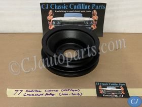 RESTORED 1977 1978 Cadillac Deville Eldorado Fleetwood 425 ENGINE CRANK CRANKSHAFT PULLEY DOUBLE (2) GROOVE NON A.I.R. #1610415